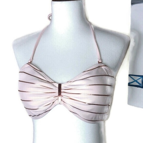 Ted Baker Other - Ted Baker Rose Gold Striped Bikini Top Size 3